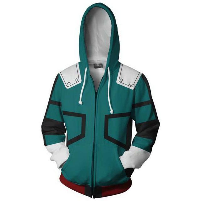 Adult Anime My Hero Academia Izuku Midoriya Costume Hoodie Sweatshirts