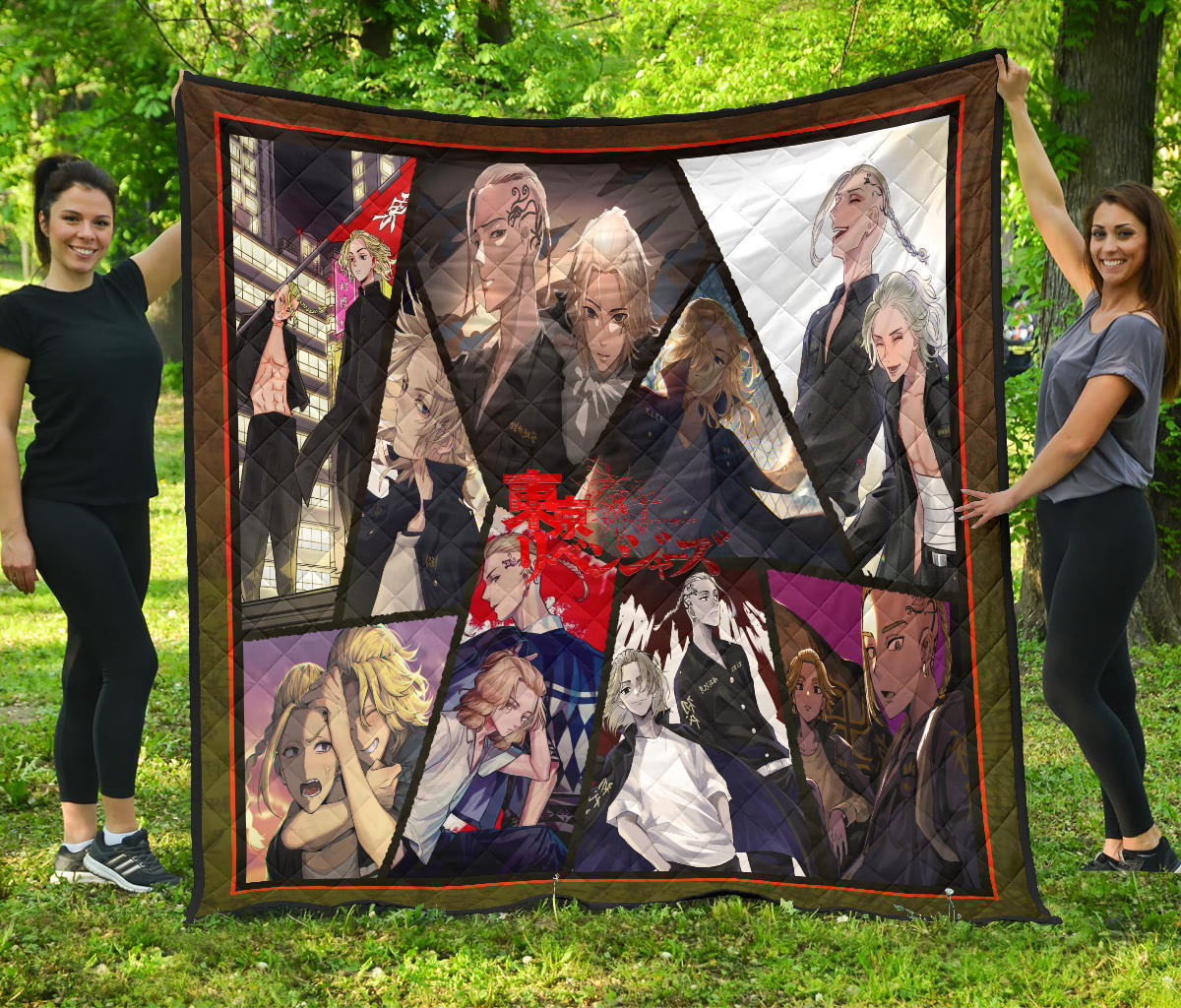 Manjiro Sano Mikey And Ken Ryuguji Draken Tokyo Revengers Premium Quilt Blanket Anime Home Decor Custom For Fans Na060903