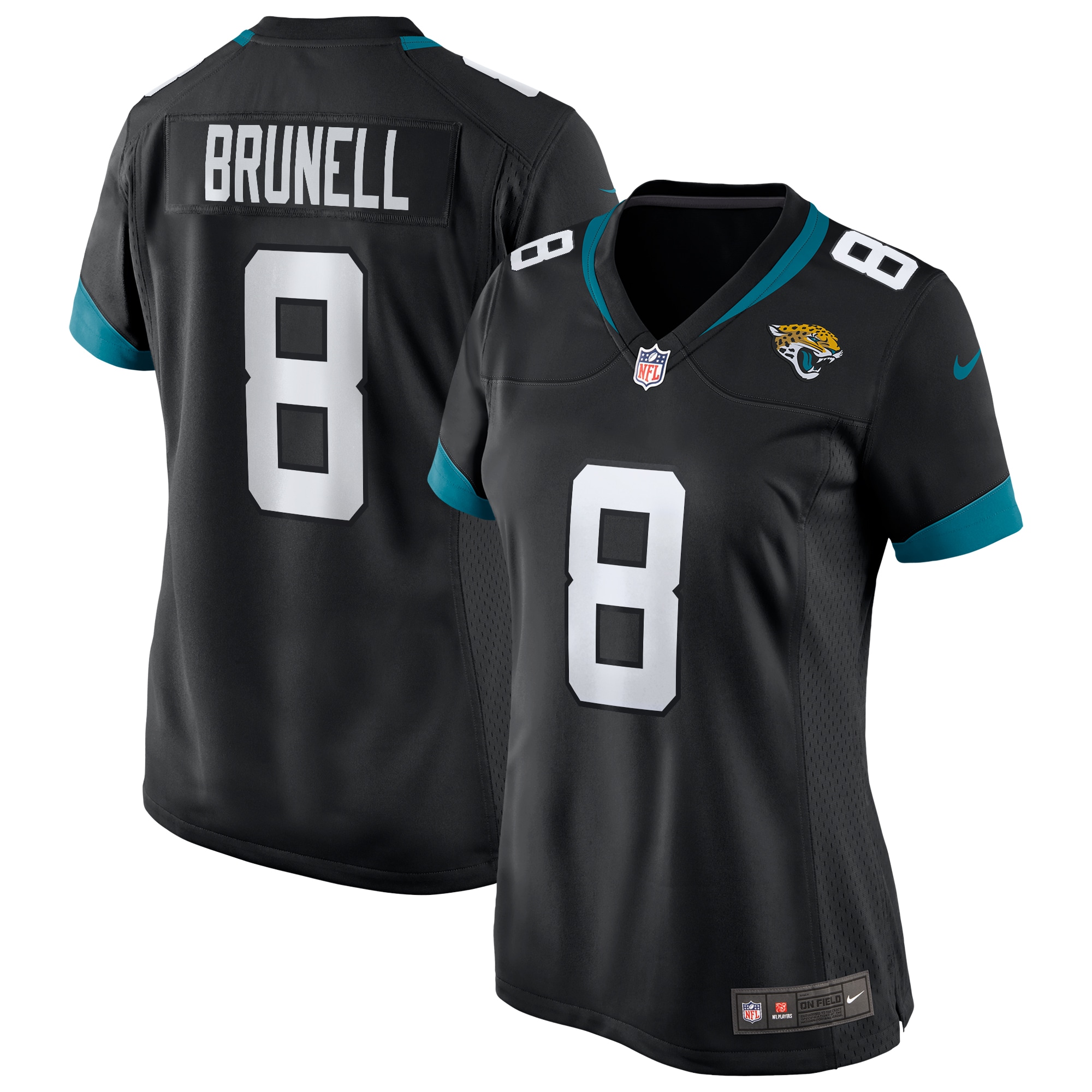 Women’s Jacksonville Jaguars Mark Brunell Black Game Retired Player Jersey