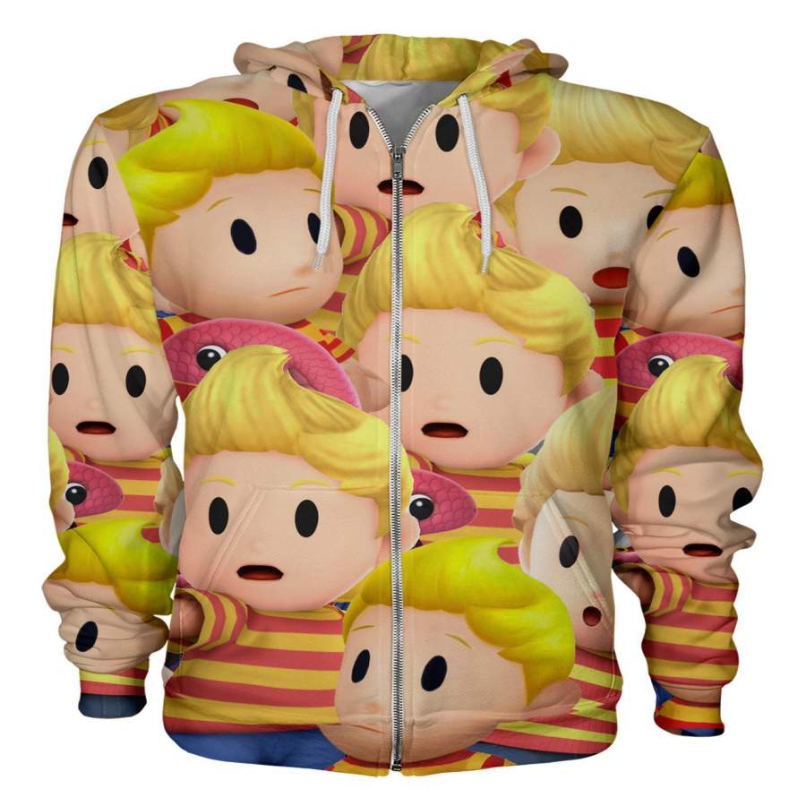 Lucas Super Smash Bros Zip Hoodie T-Shirt