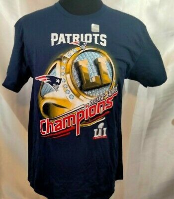 New England Patriots Super Bowl Li 51 Champion T-shirt  Short Sleeve Nwot 9232