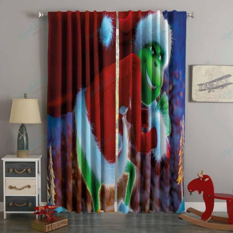 3D Printed The Grinch Custom Living Room Curtains