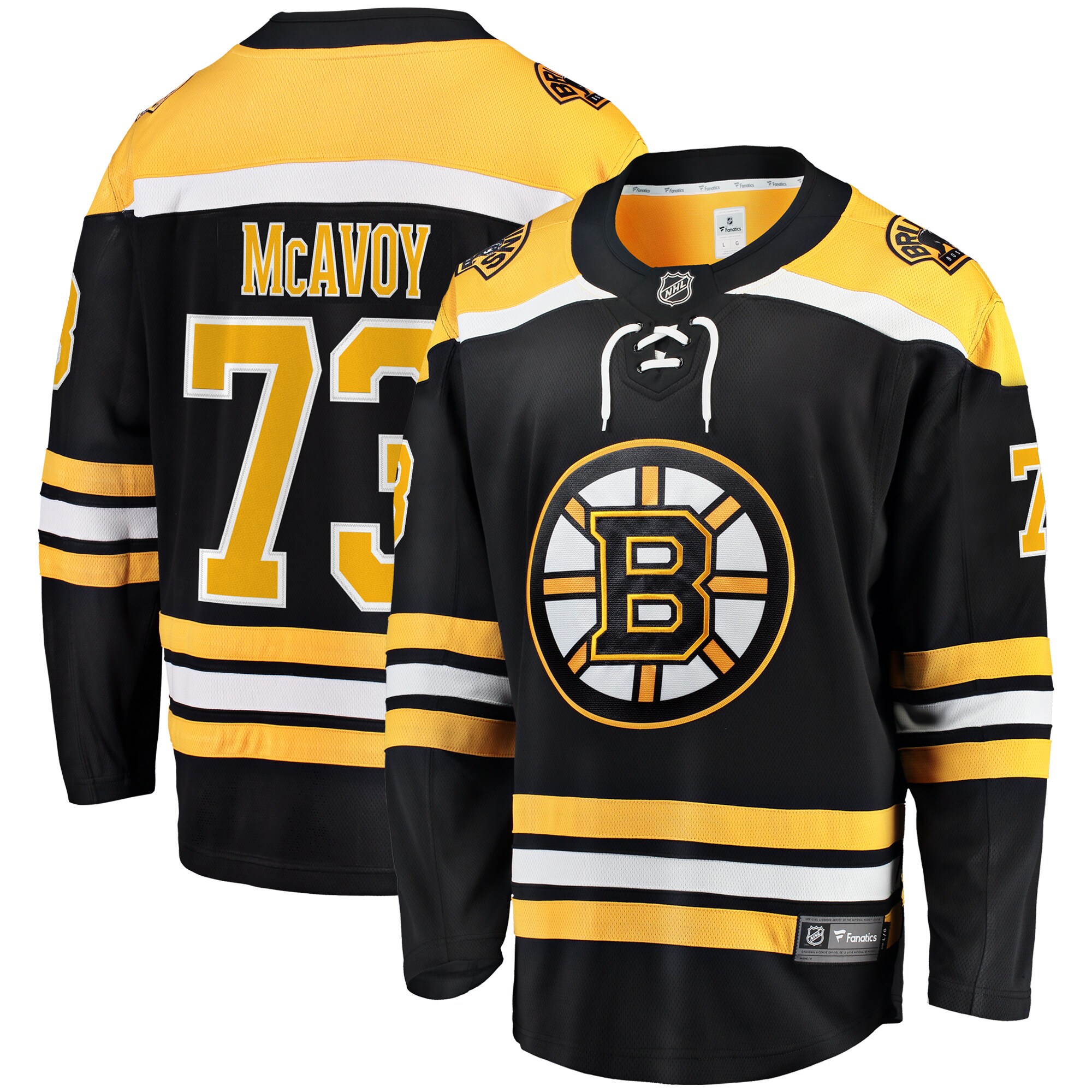 Charlie McAvoy Boston Bruins Branded Home Breakaway Jersey – Black