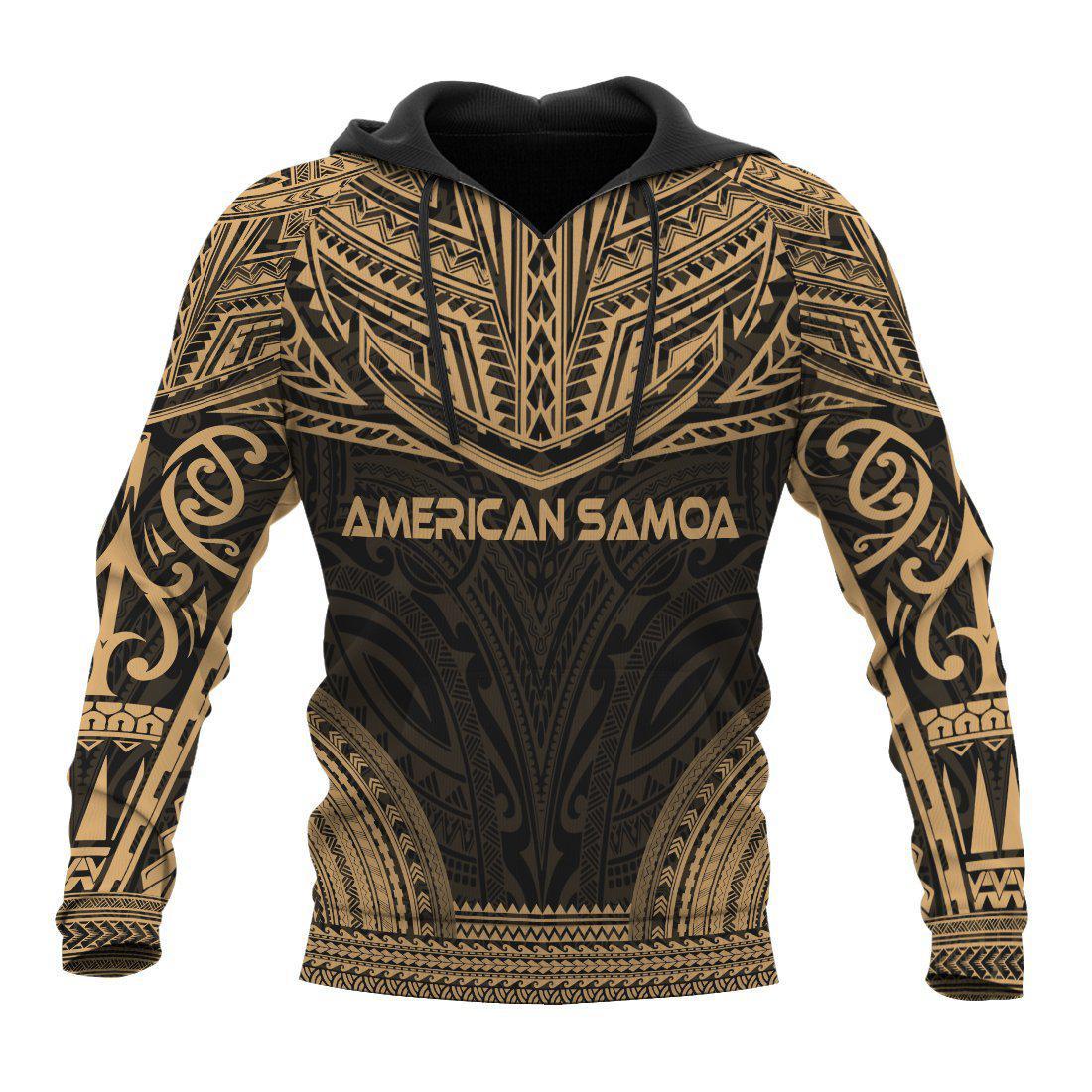 American Samoa Polynesian Chief Gold all over print