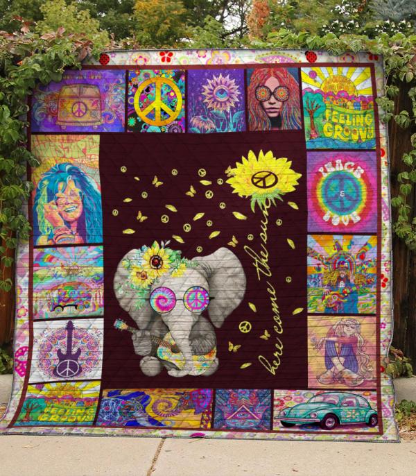 Hippie Little Elephant Quilt Blanket – Quilt