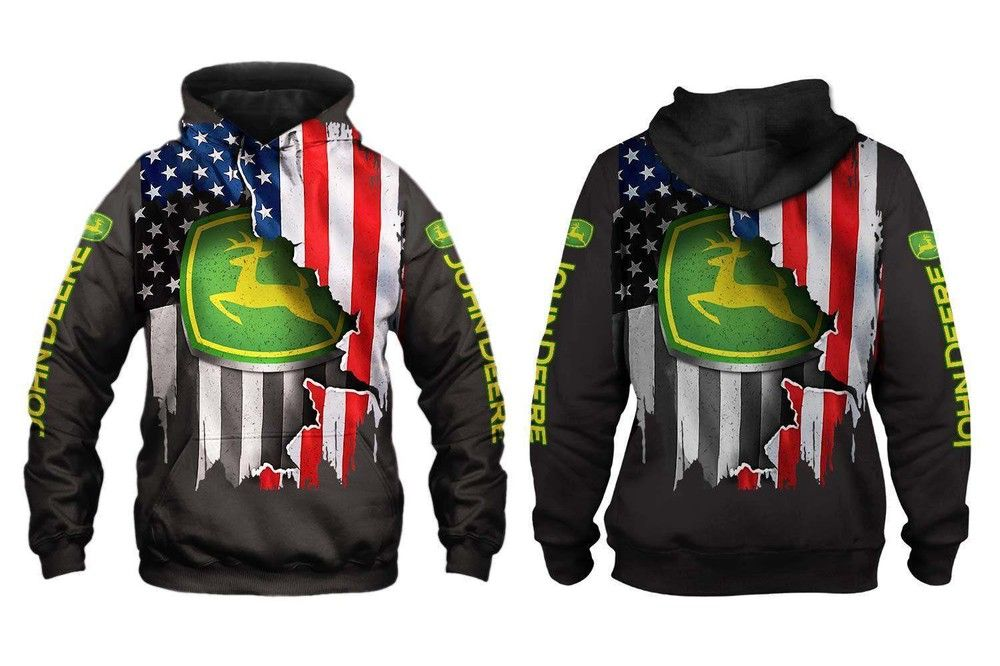 John Deer Us Flag 3D Hoodie For Men For Women All Over Printed Hoodie