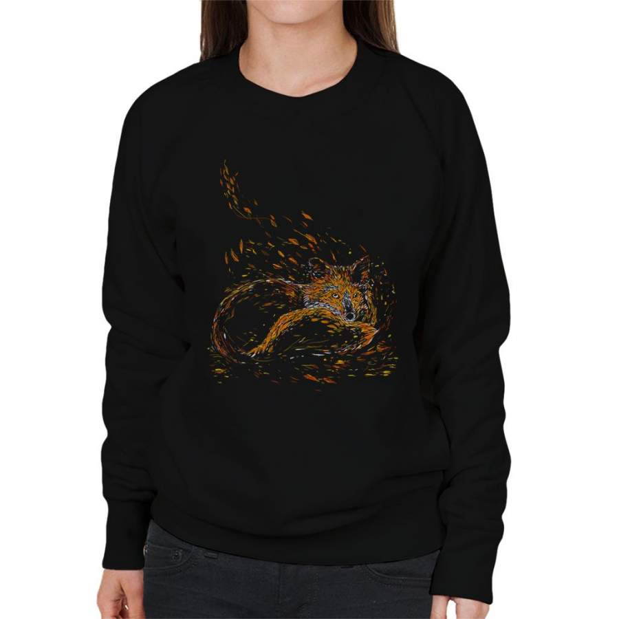 Cameo Fox Leaves Women’s Sweatshirt