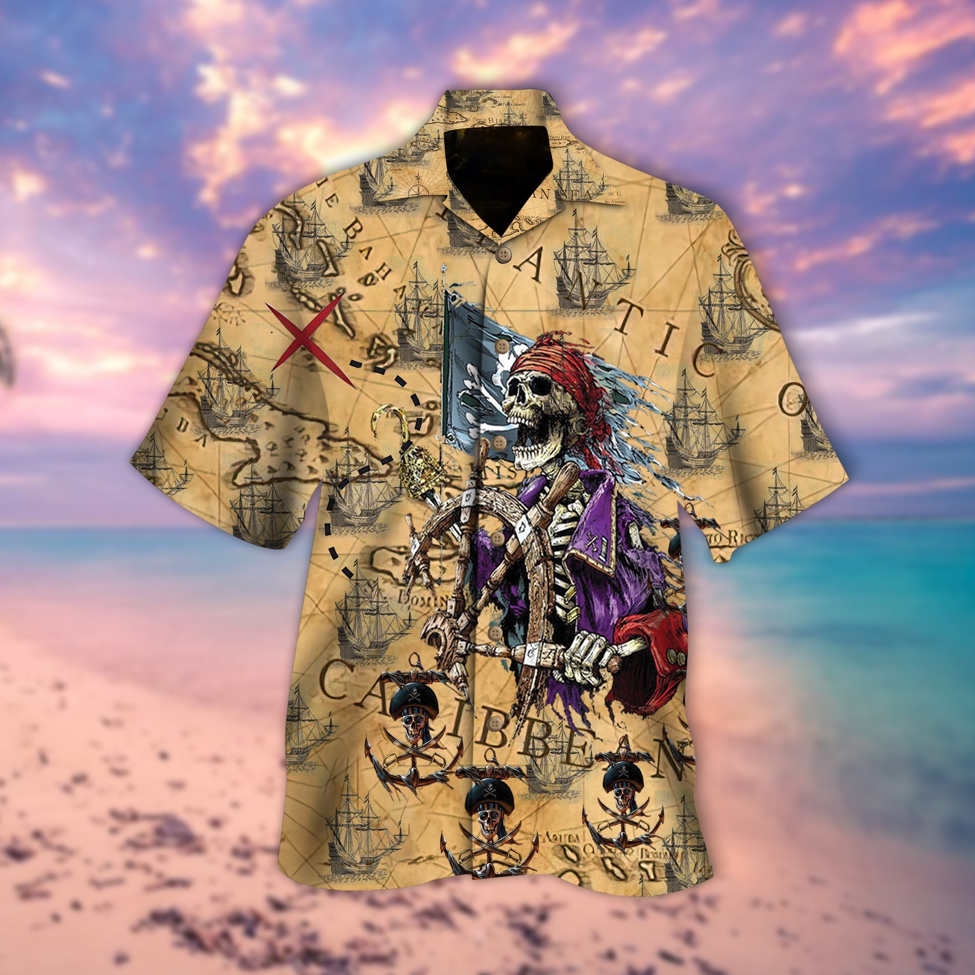 Skull Pirate Hawaii Lover Hawaii Shirt For Men Women Ha30168