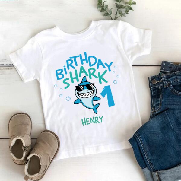 1St Birthday Shirt, Custom Birthday Shirt, Shark Birthday Shirt, One Birthday Shirt, 1St Birthday T Shirt, Baby Shirt