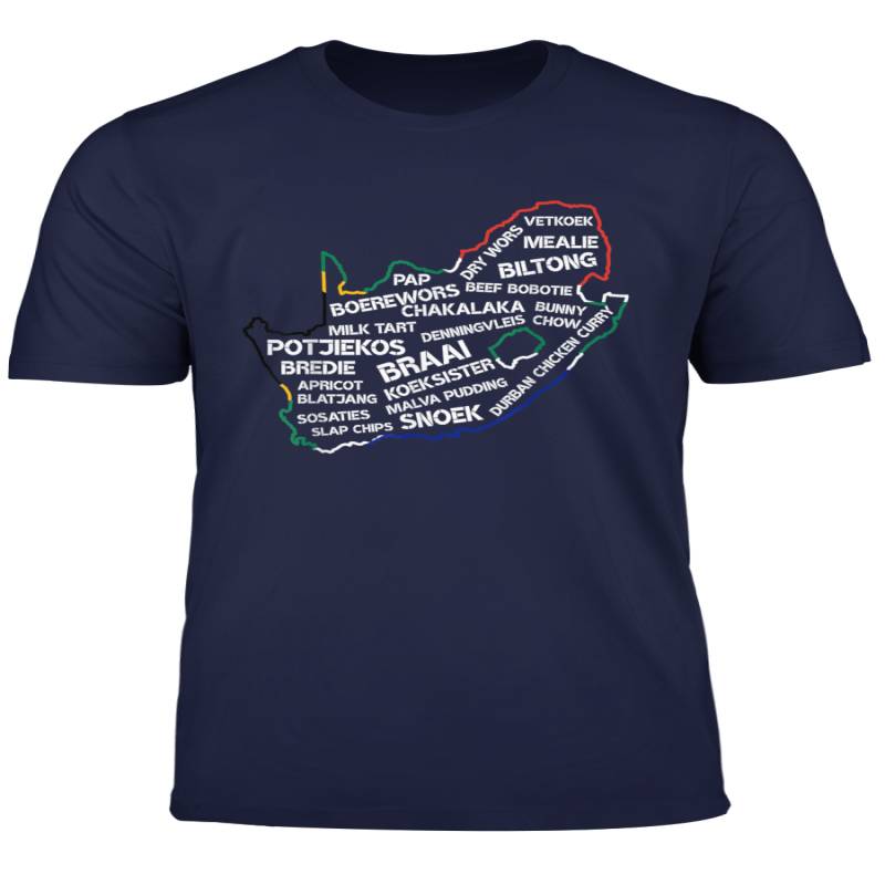 South Africa Food South African Flag Map Nostalgia T Shirt