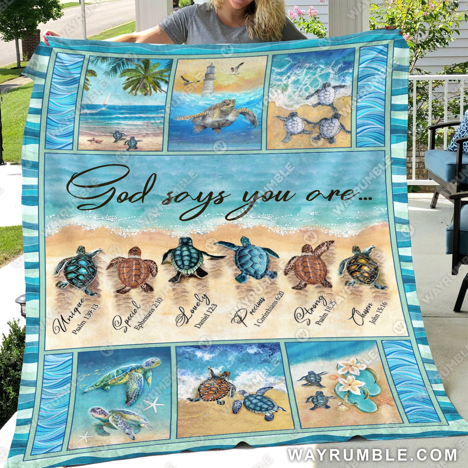 Jesus – Turtle – God Says You Are – Blanket