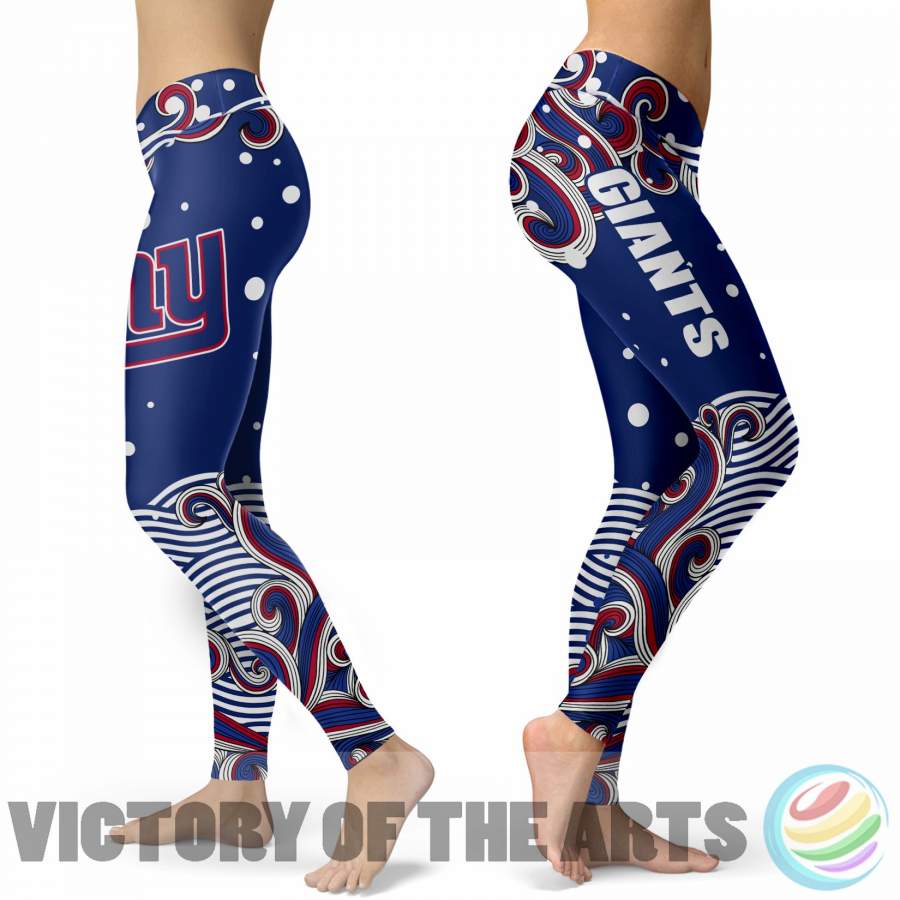 Great Summer With Wave New York Giants Leggings