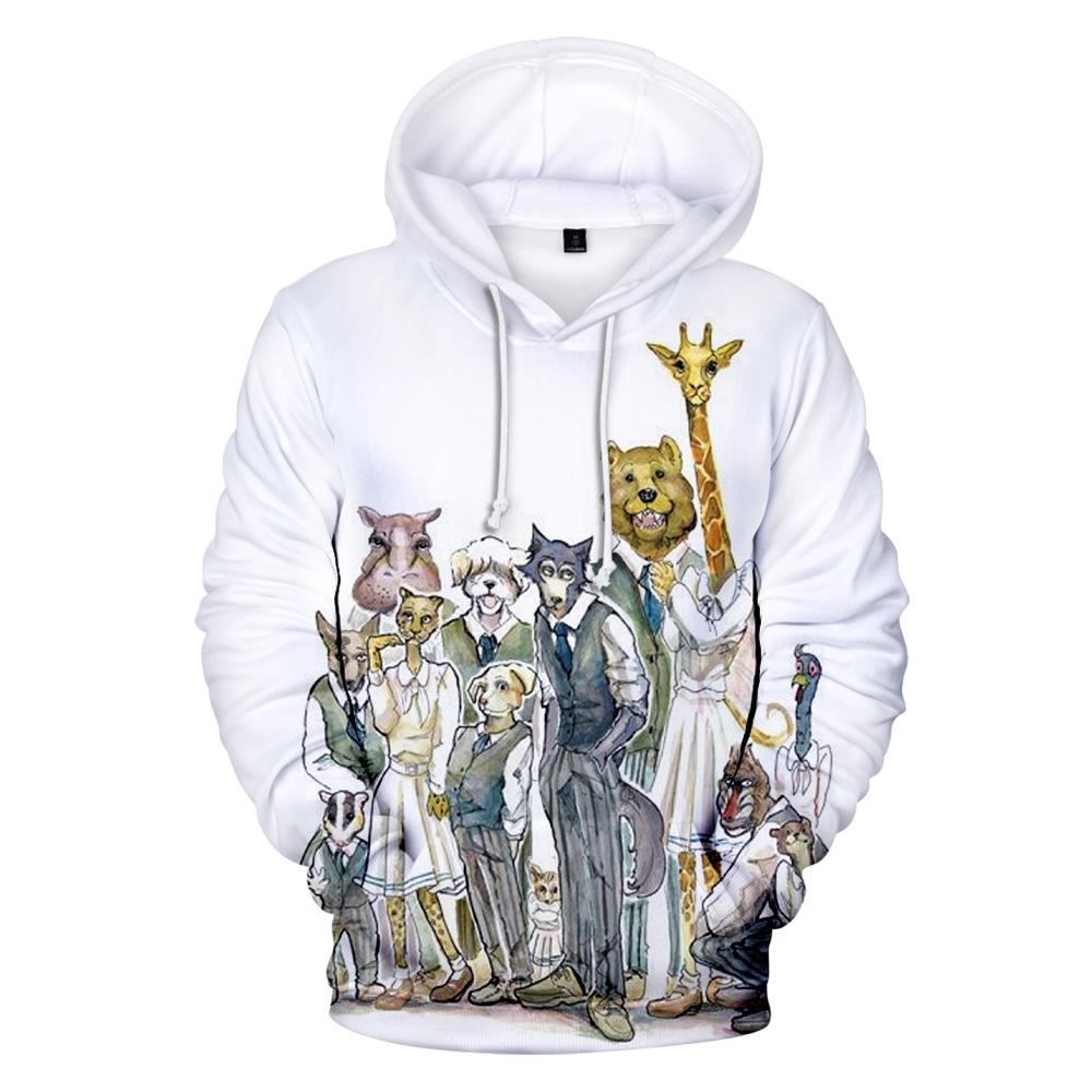 3D Printed Anime Hoodies – BEASTARS The Wolf elements Sweatshirt