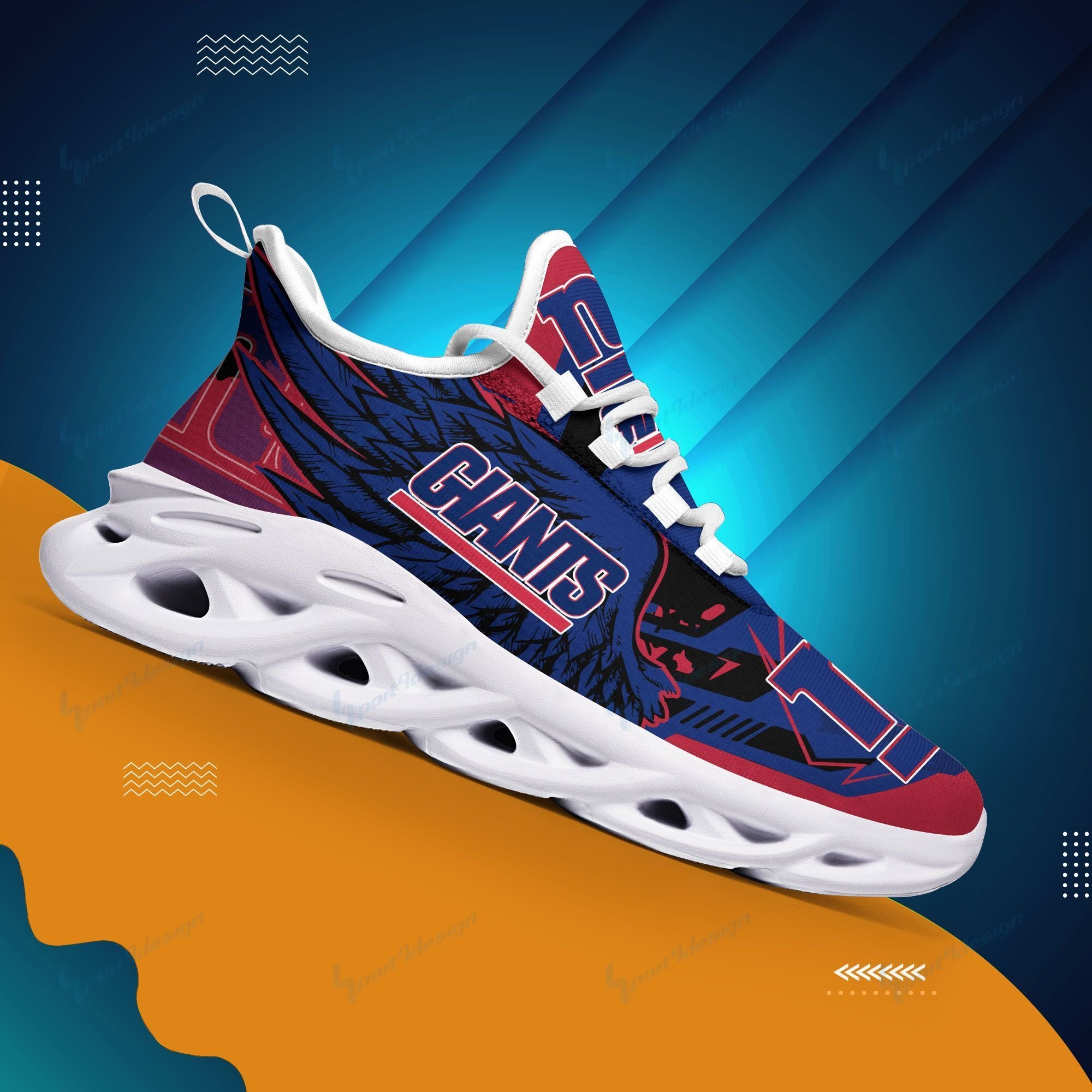 New York Giants Yezy Running Sneakers 198