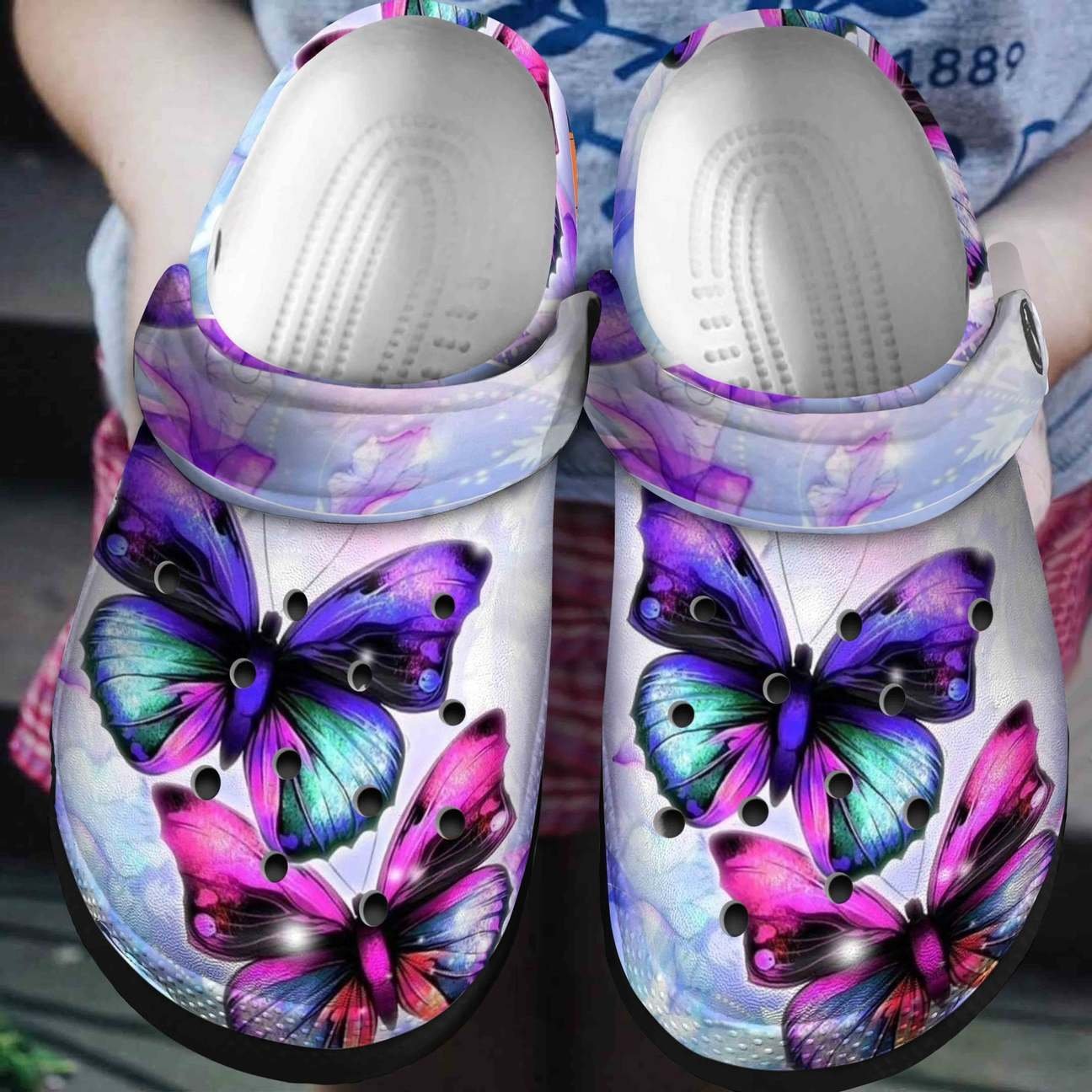 Butterfly Personalized Clog, Custom Name, Text, Color, Number Fashion Style For Women, Men, Kid, Print 3D Beautiful Little Ones