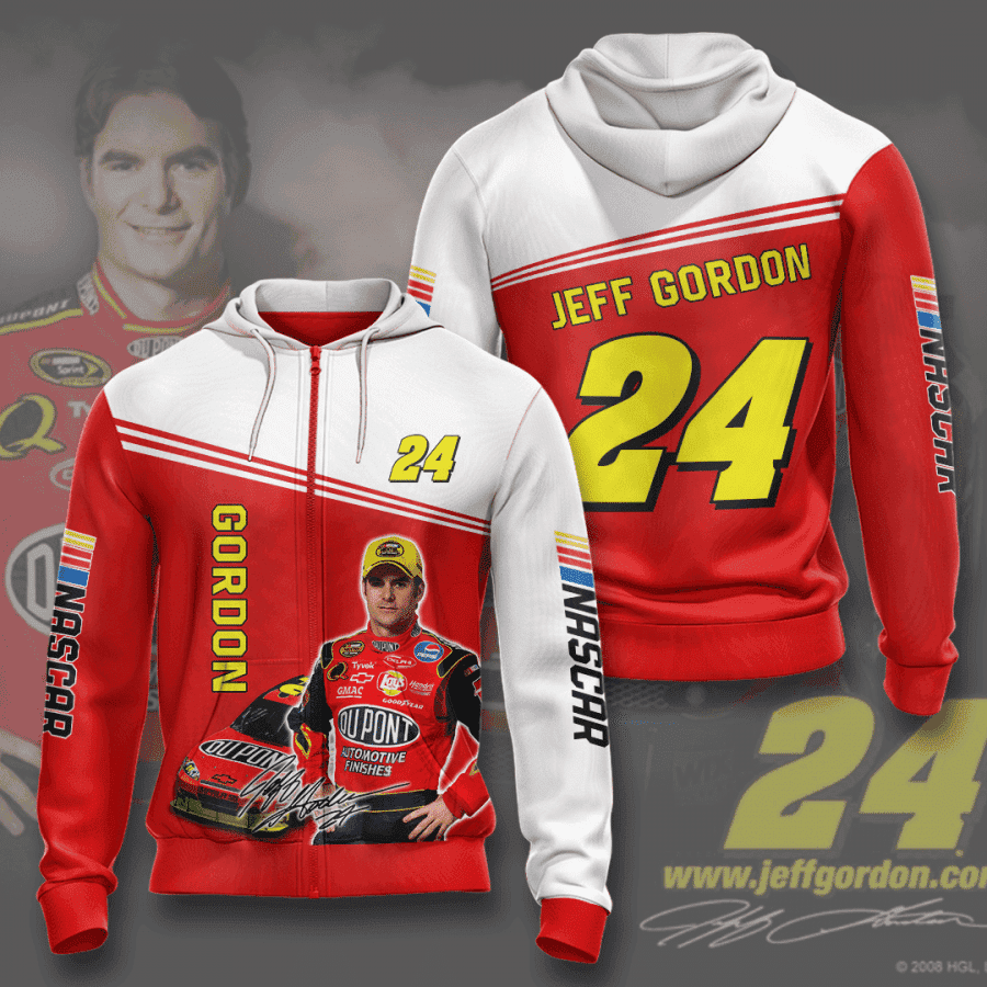 Jeff Gordon 24 Nascar Hoodie & Zip Hoodie