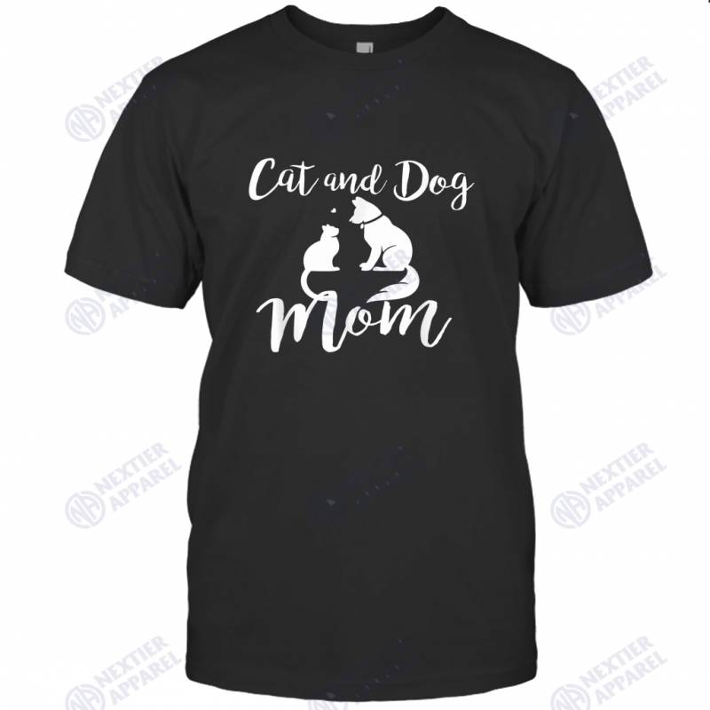 Pets Animals Cats and Dogs Cat Mom AF Dog Dad Puppy T-Shirt