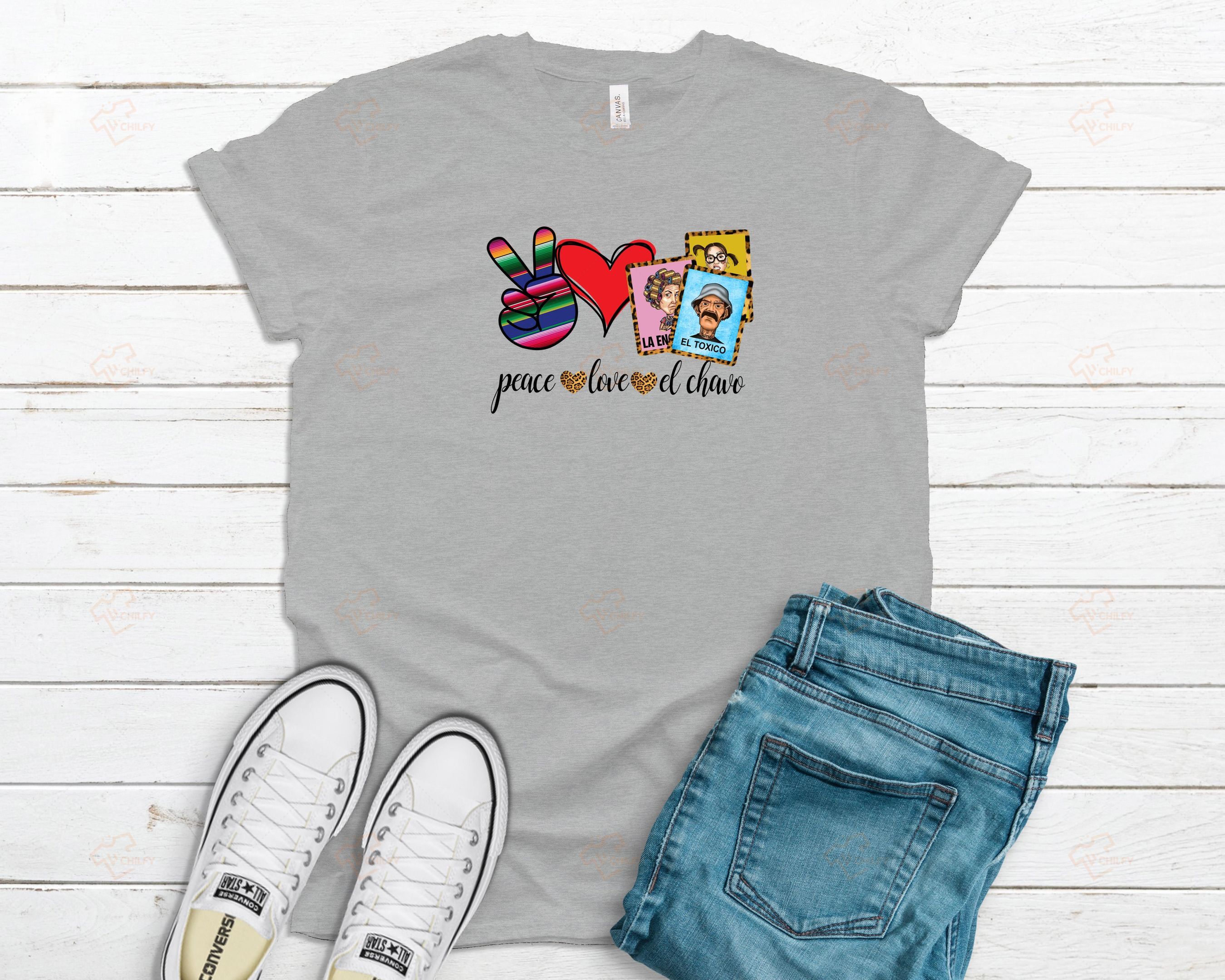 Peace Love El Chavo Shirt, El Chavo Shirt, Funny Latin Show, Funny Latin Shirt