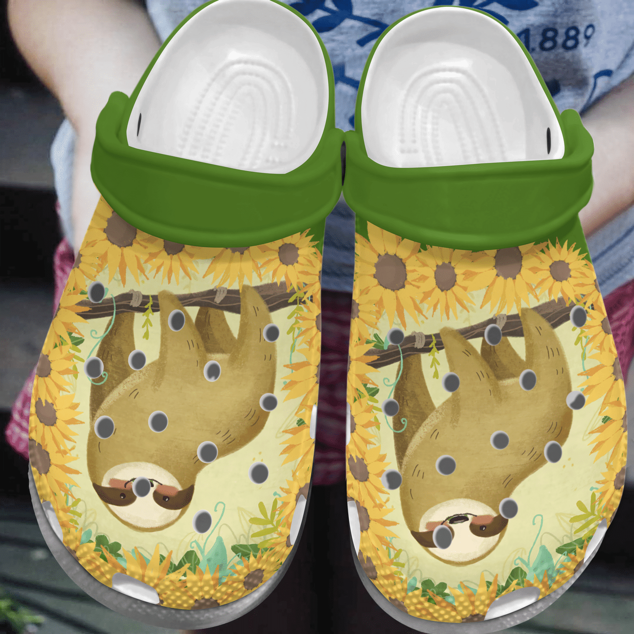 Cute Sloth Personalized Clog, Custom Name, Text, Color, Number Fashion Style For Women, Men, Kid, Print 3D