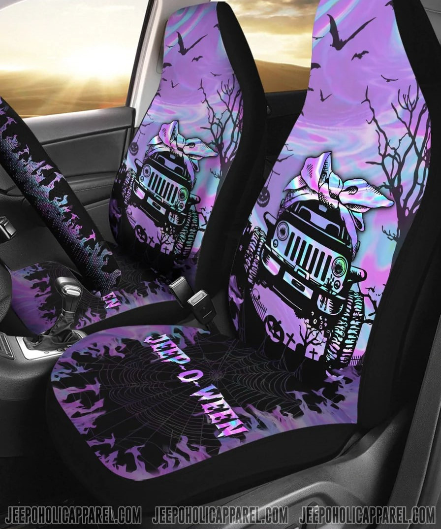 Jeep-O-Ween Hologram Halloween Car Seat Cover