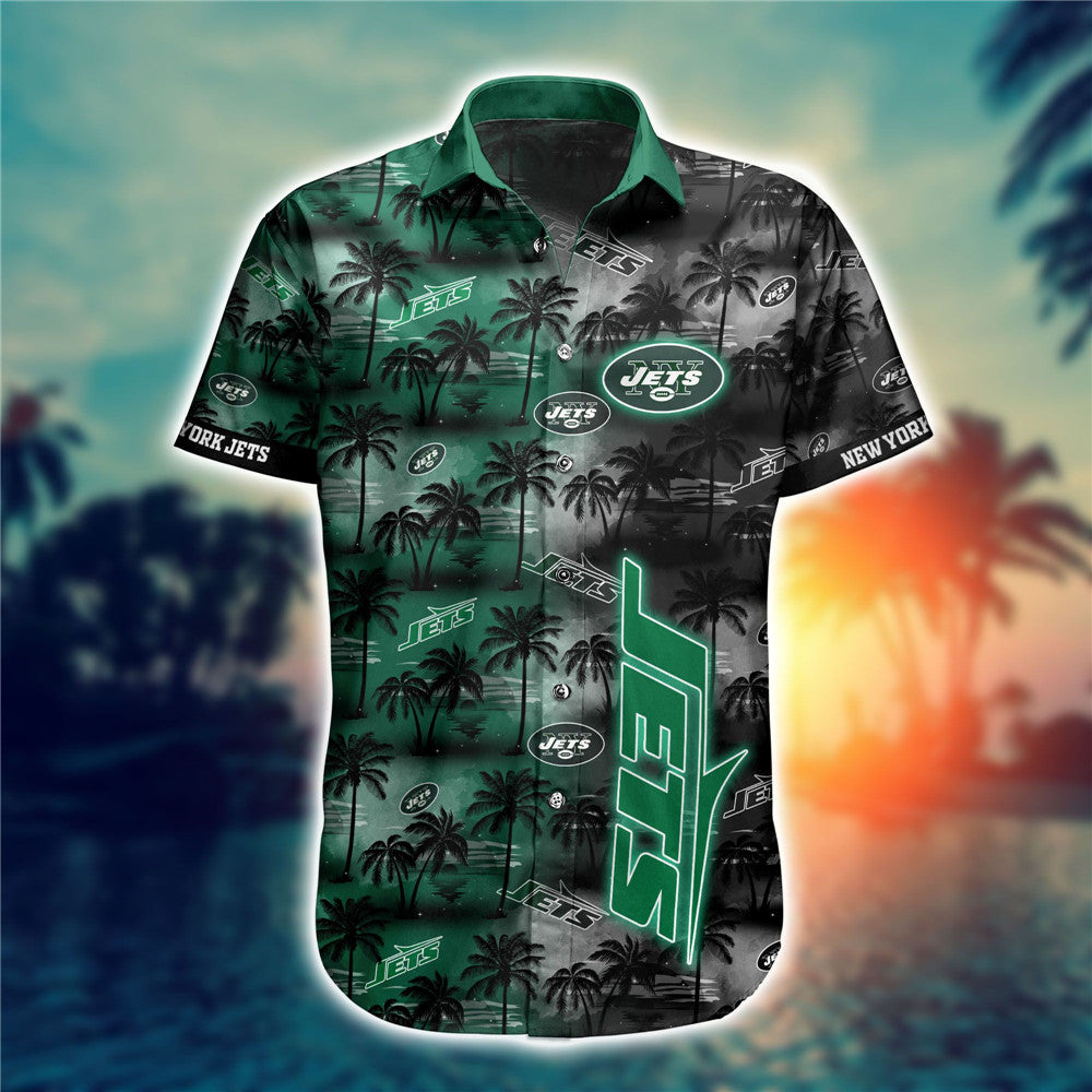 New York Jets Hawaii Shirt Palm Tree Pattern Ha79836