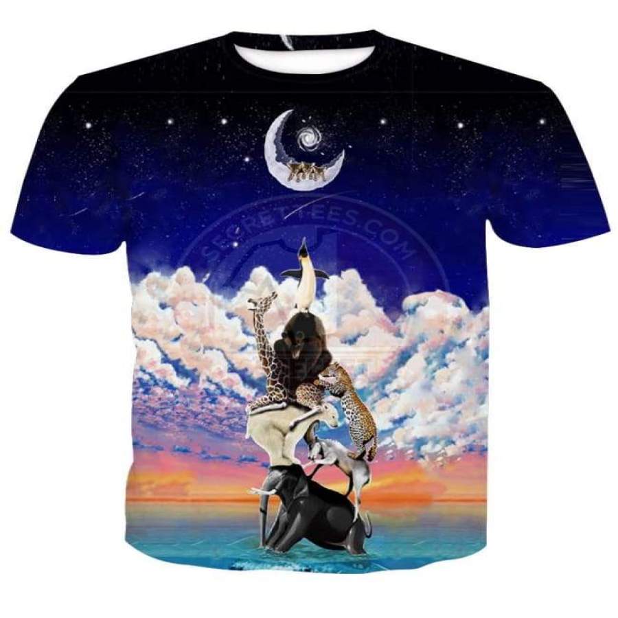 Animal Reach For The Moon 3D T-shirt