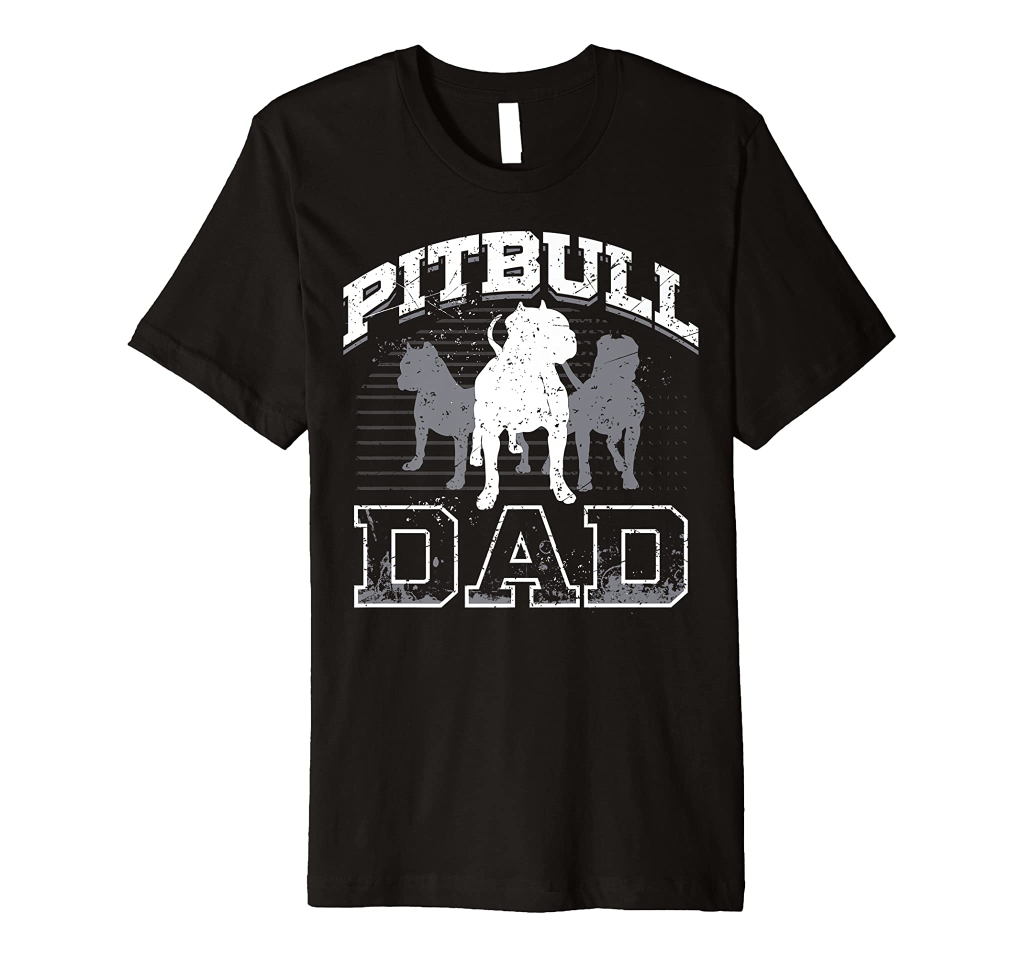 Dad Pitbull Lover Dog Owner Father Day Gift T-Shirt Premium T-Shirt