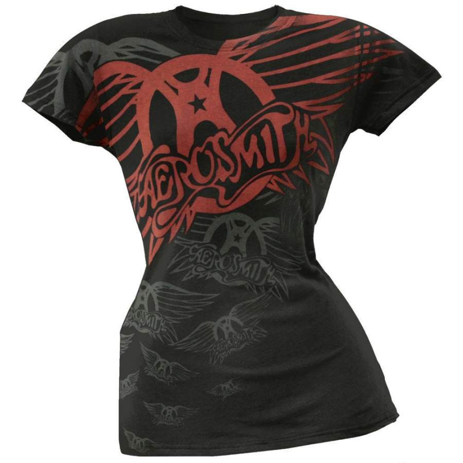 Aerosmith – Walk This Way All-Over Juniors T-Shirt