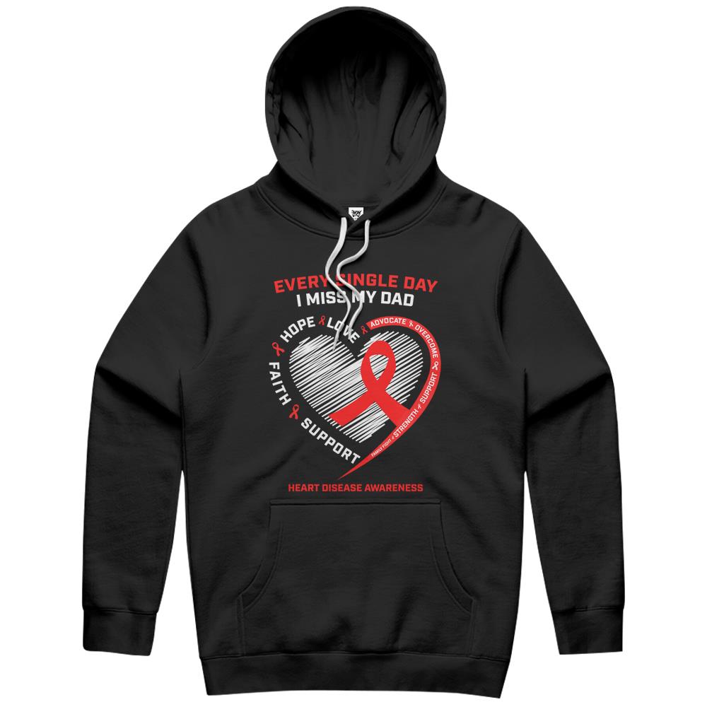 I Miss My Father In Memory Of My Dad Heart Disease Awareness Father’S Day Gift Hoodie