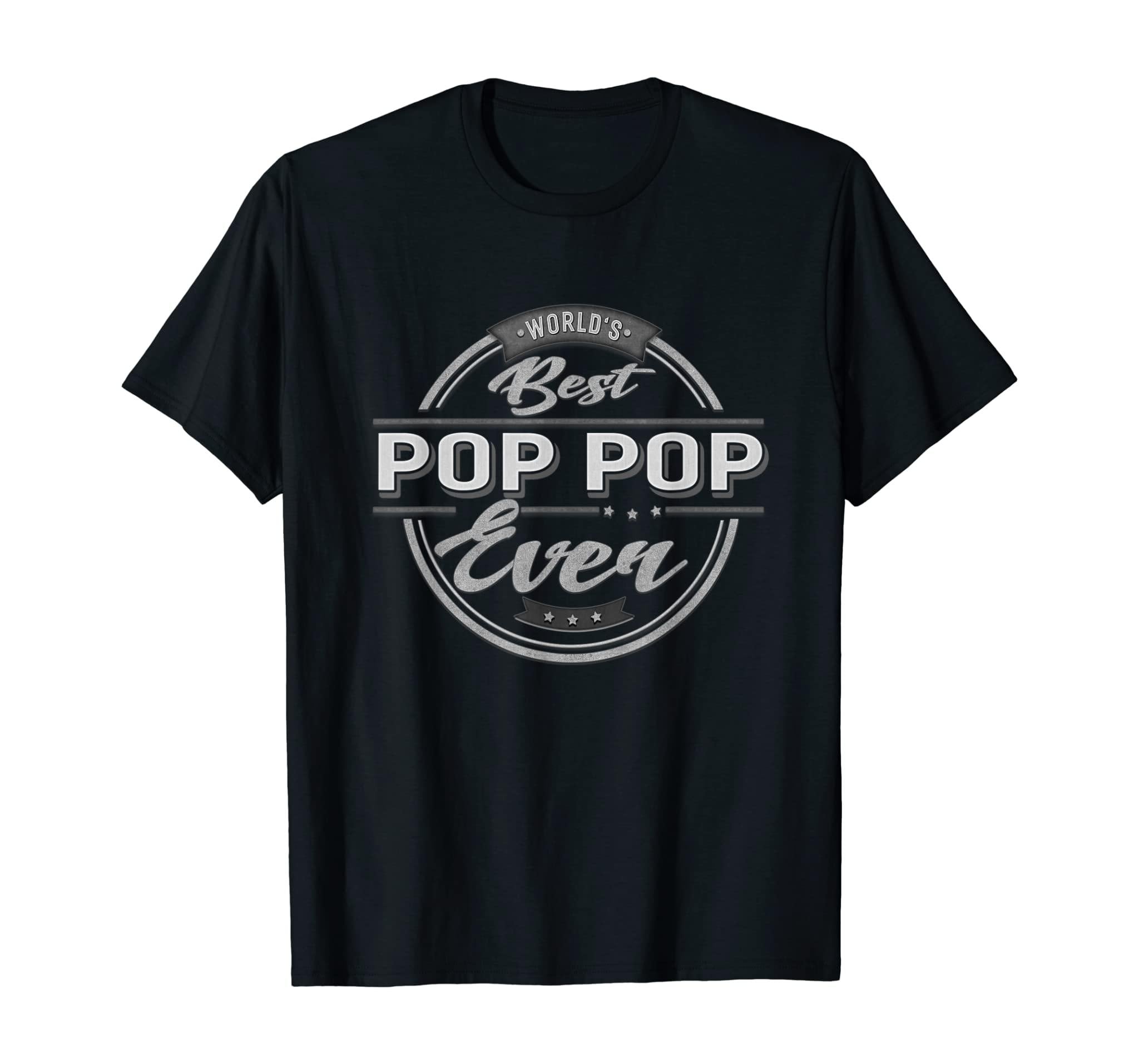 Vintage World’S Best Pop Pop Grandpa Gifts T-Shirt For Men