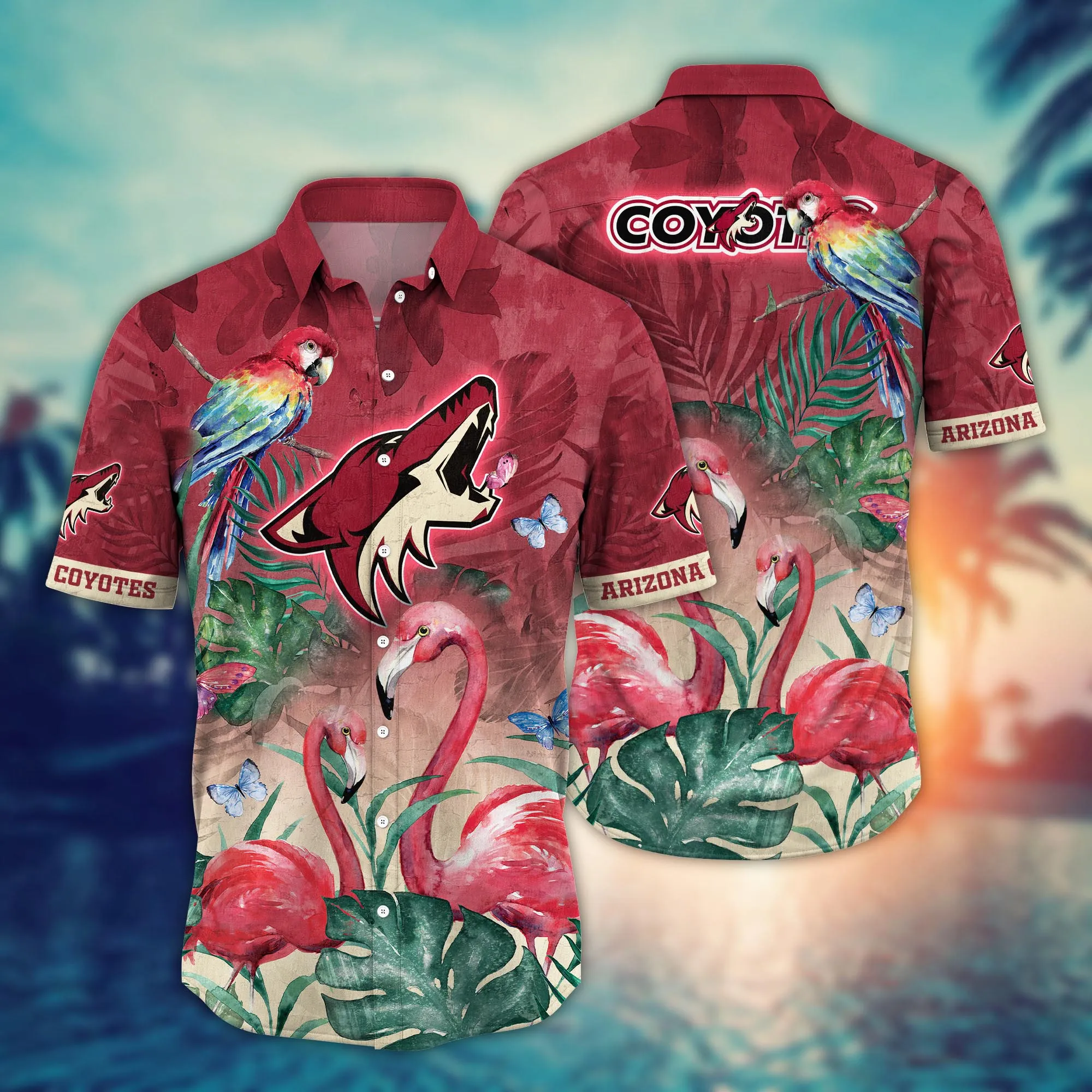 Arizona Coyotes Hawaiian Shirt Sunshine Aloha Shirt