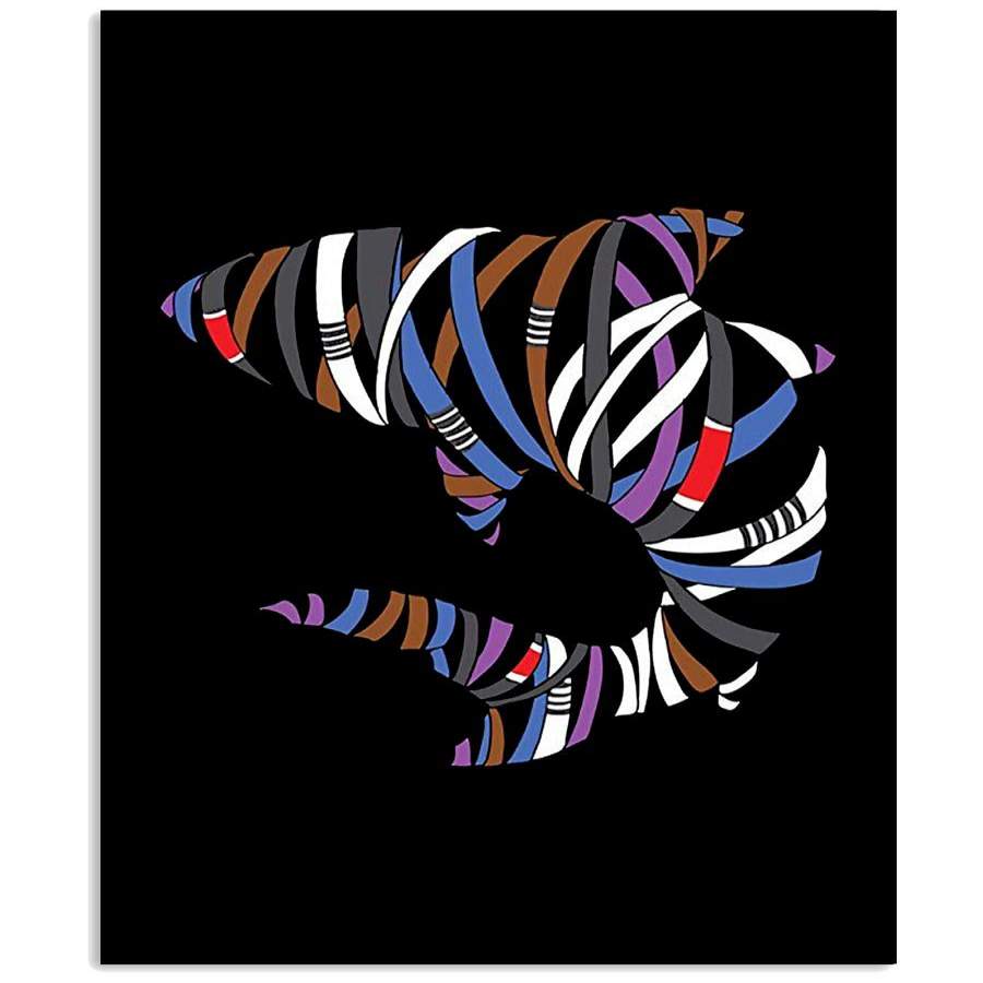 Belt Shark Special Custom Design For Jiu Jitsu  Lovers Vertical Poster