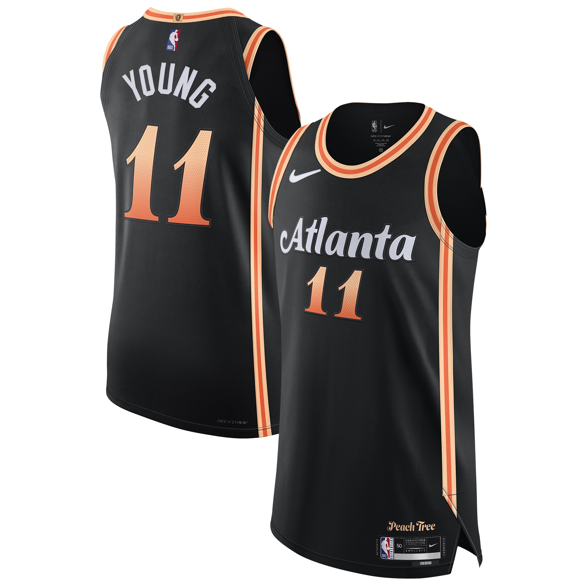 Trae Young Atlanta Hawks 2022/23 Authentic Jersey – City Edition – Black