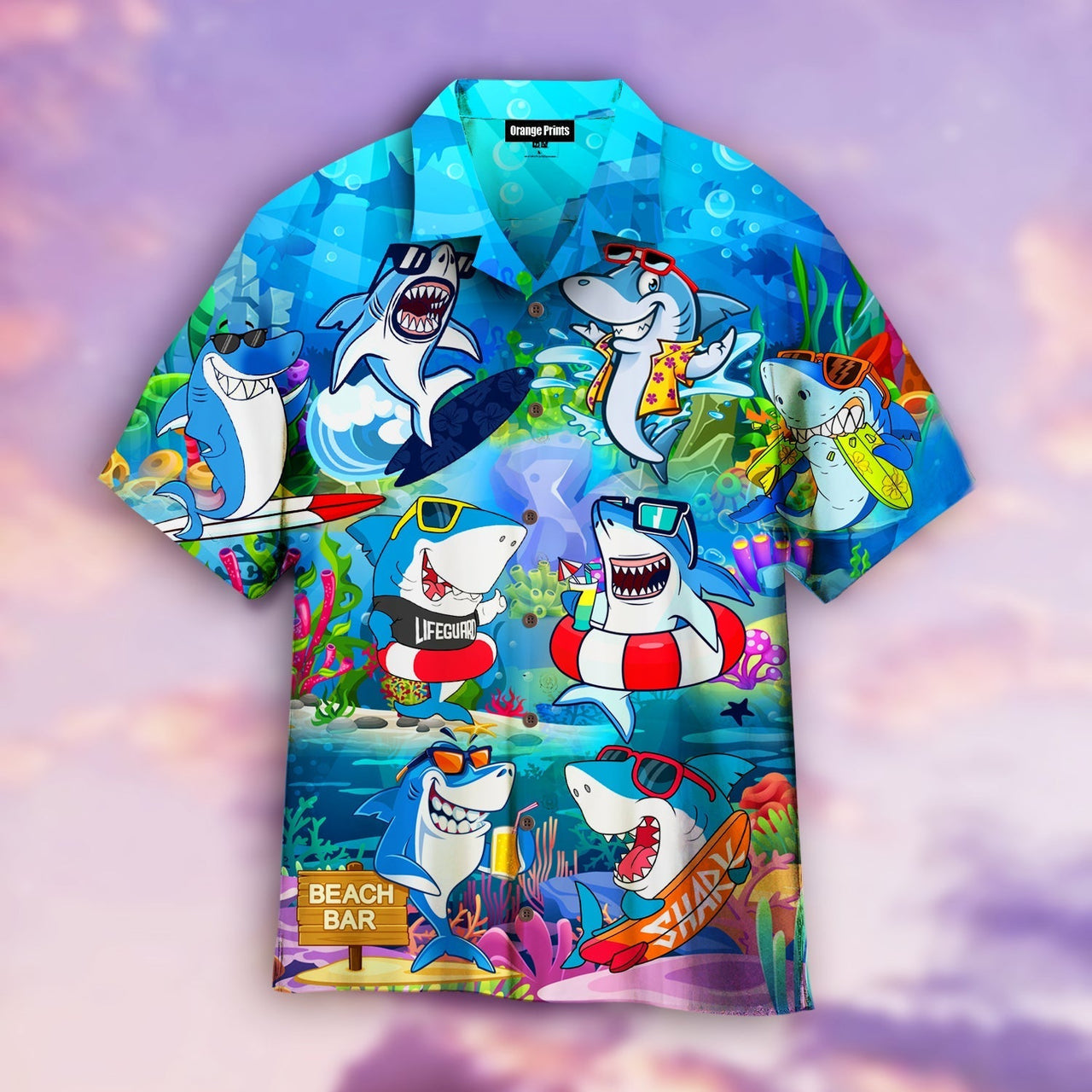 Shark Hunting Under Sea Aloha Hawaiian Shirt | For Men & Women | Hw463