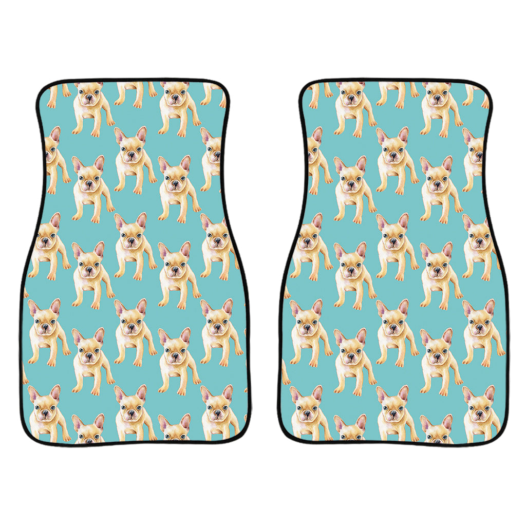 Watercolor French Bulldog Puppy Print Front Car Floor Mats