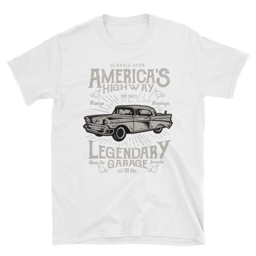 America’s Highway Legendary Garage Vintage Poster T-Shirt