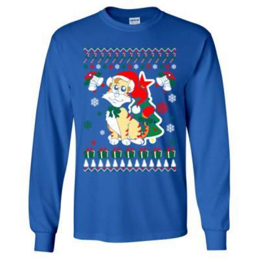 AGR Cat Ugly Christmas Sweater – Long Sleeve T-Shirt