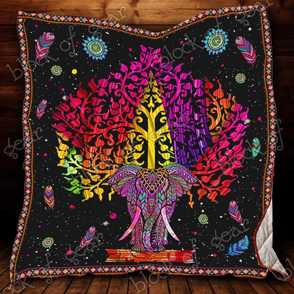 Boho Luxury Mandala Elephant Quilt Ctn40