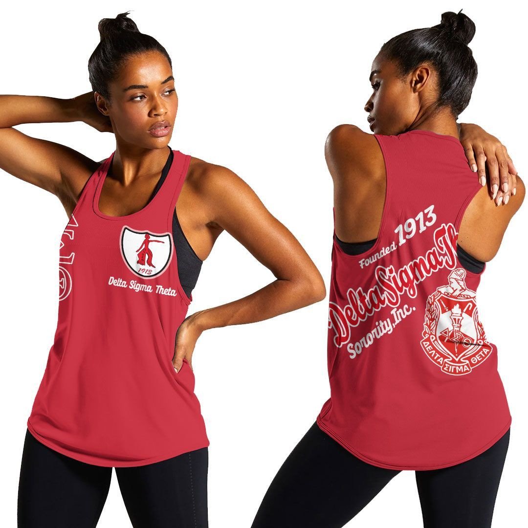 Wonderprint Tank Top  Tank Top Sisterhood Delta Sigma Theta Racerback Tank