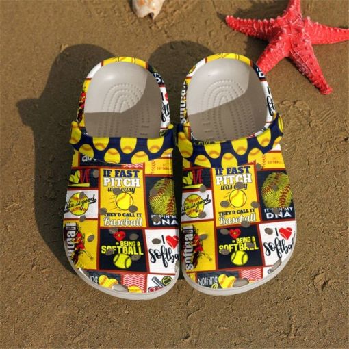 Softball I Love Sku 2292 Custom Sneakers Personalized Name Crocs Clogs Shoes