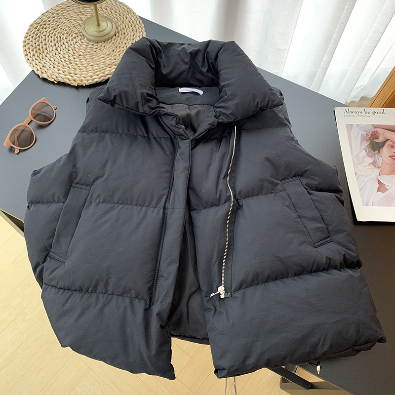 Winter 2022 New Style Cotton-padded Jacket Short Korean Style women’s New Stylecotton Vest alx