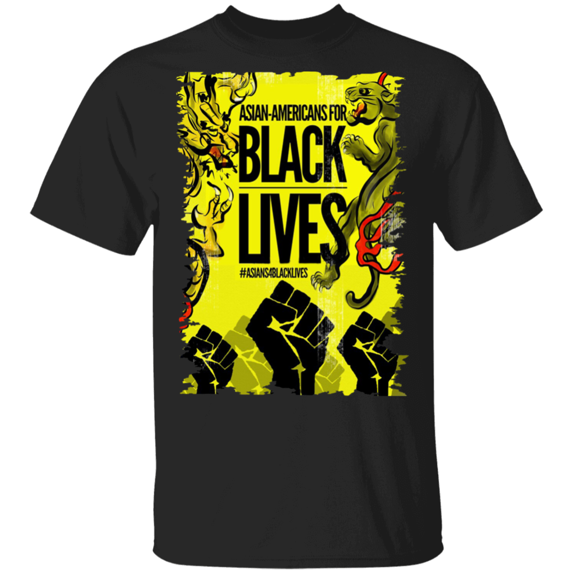 Asian-Americans For Black Lives Shirt Yellow Peril Support Black Power Stop AAPI Hate T-shirt