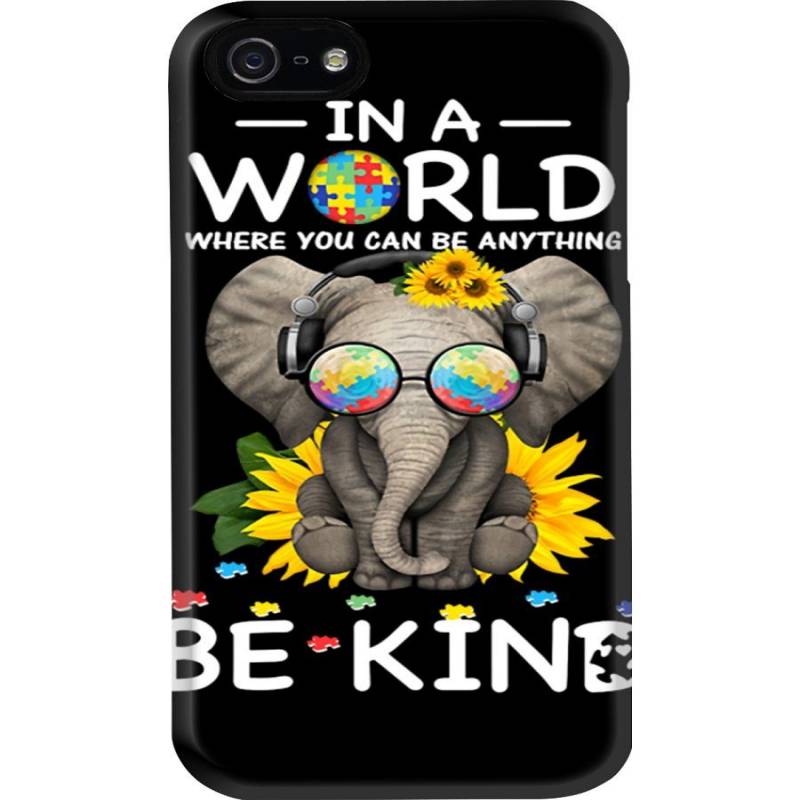 In A World You Can Be Anything Be Kind- Autism Elephant Phone case