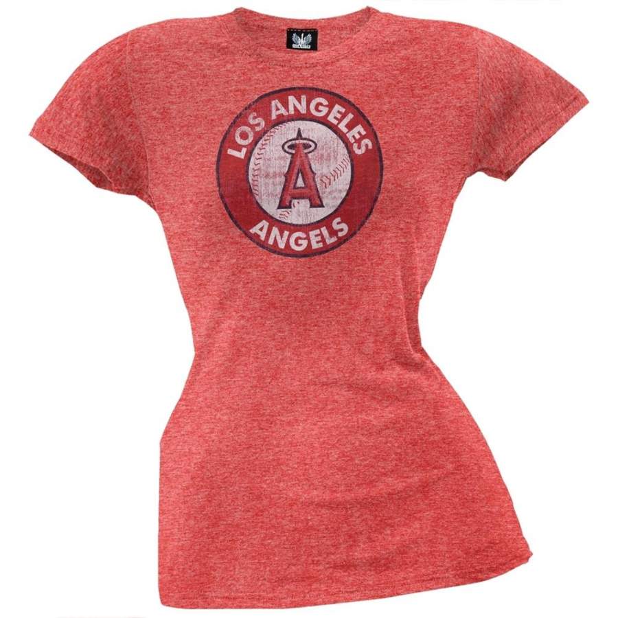 Los Angeles Angels – Distressed Logo Juniors Soft T-Shirt