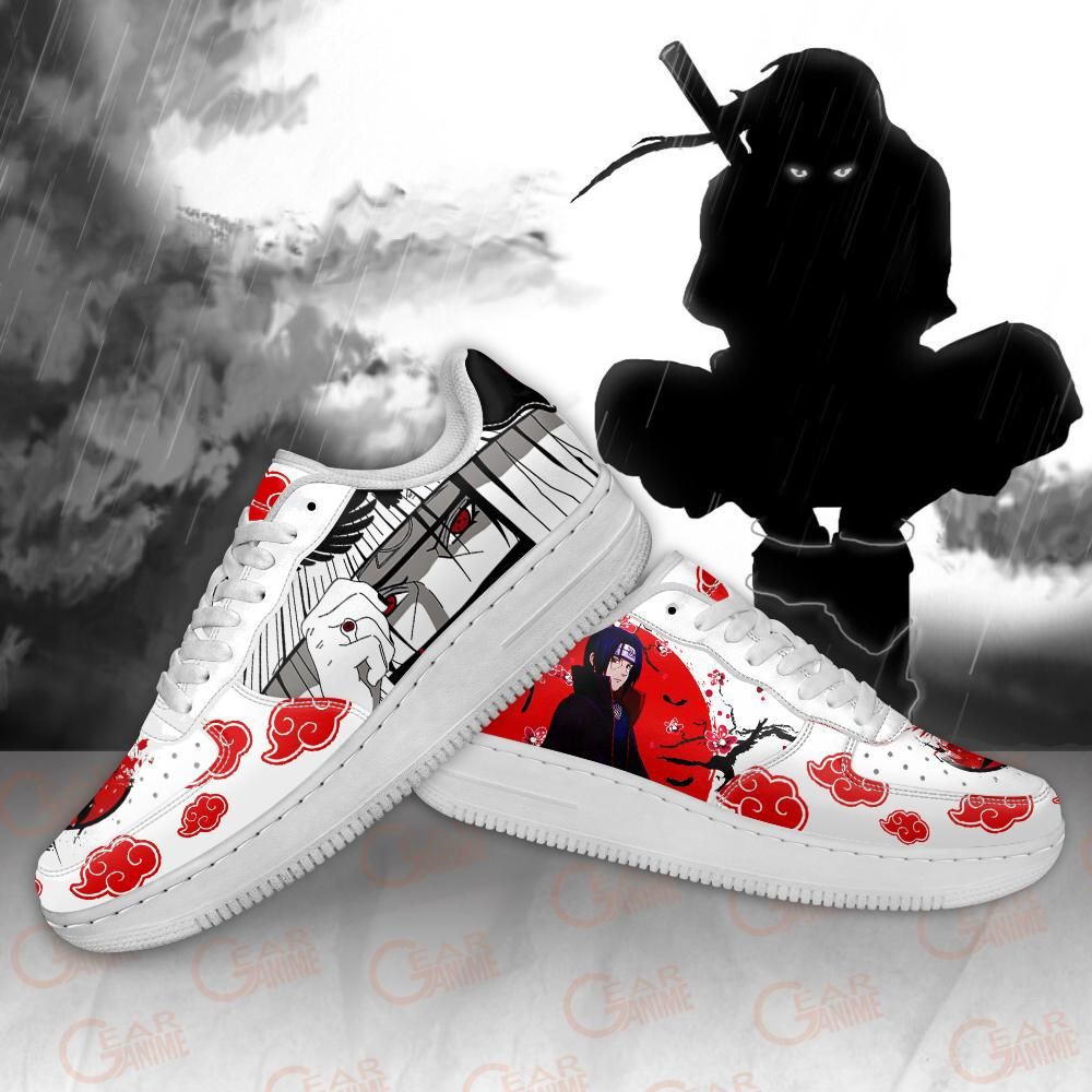 Akatsuki Itachi Air Sneakers Japan Style Custom Anime Naruto Shoes Unisex Men Women