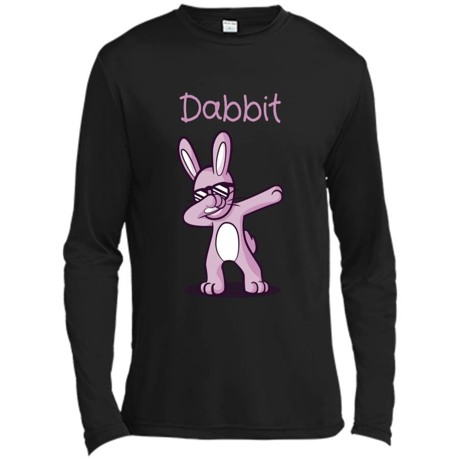 Dabbit Dabbing Easter Bunny Shirt Easter Gift for Kids Long Sleeve Moisture Absorbing Shirt