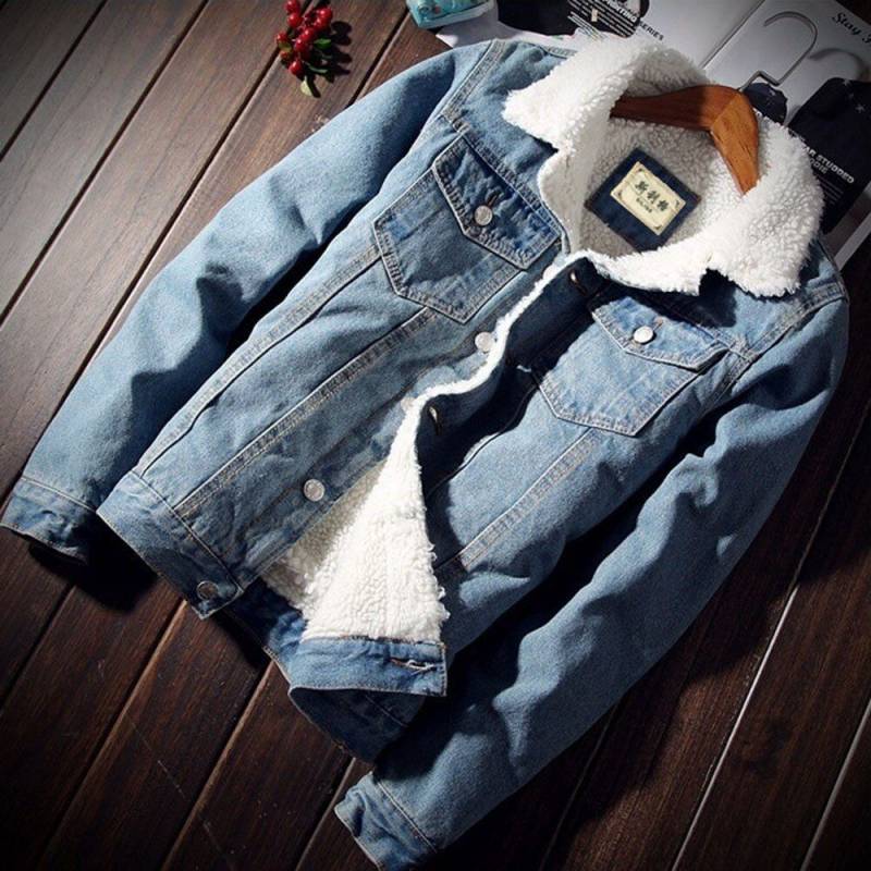 Vintage Long Sleeve Loose Warm Fashion  Denim Jackets