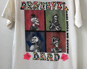 Vintage Grateful Dead Shirt 1990 Tour 3670