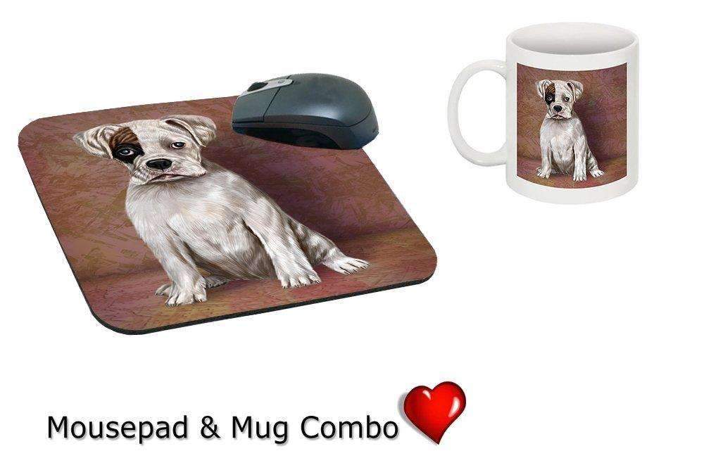 Boxers Puppy Dog Mug & Mousepad Combo Gift Set