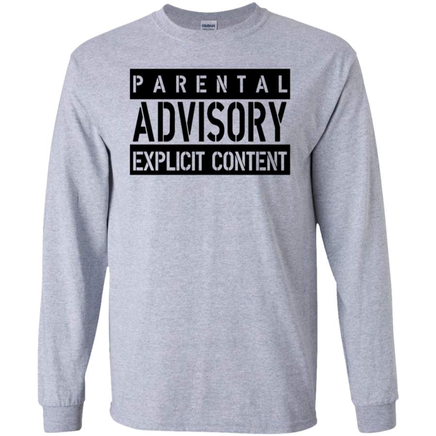 Parental Advisory Explicit W Long Sleeve T-Shirt